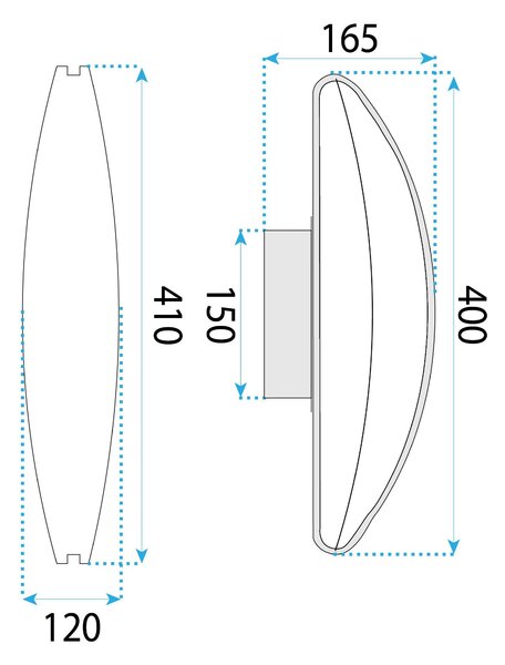Toolight Rea, Nástěnné svítidlo LED G125-W Rose Gold, OSW-02617