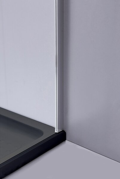 BPS-koupelny Pětiúhelníkový sprchový kout HYD-PK91A 80x80 chrom/transparent + vanička HYD-PSV-ST07A černá