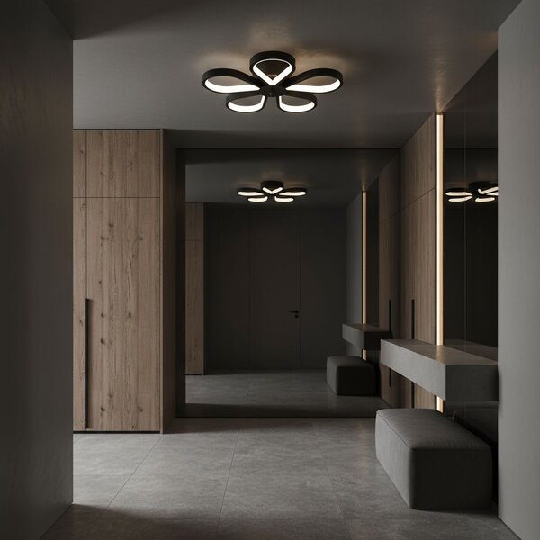 Toolight Rea, Stropní svítidlo LHJ075-C BLACK/WHITE LED, OSW-50055