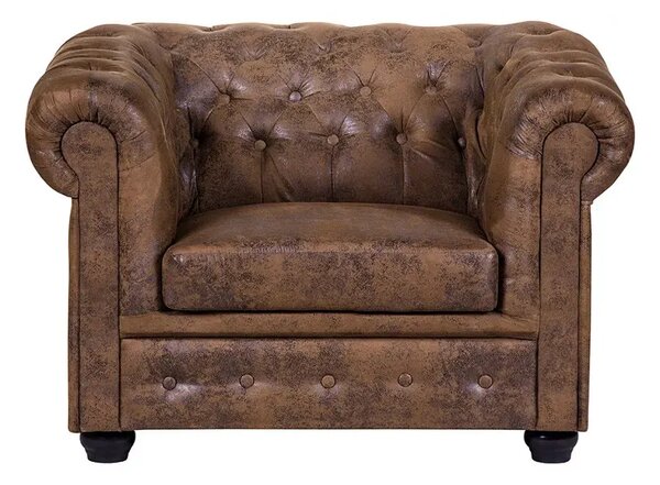 Chesterfield Bis Křeslo 1M hnědé