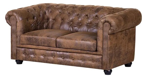 Chesterfield Bis Pohovka 2M pro dvě osoby hnědá