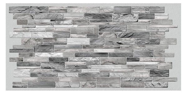 Wall Art Decor, PVC obkladové 3D panely Kámen štípaný šedý