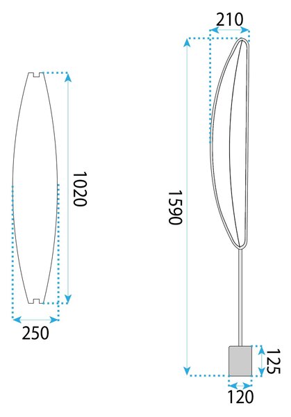 Toolight Rea, Stojící lampa G126-F GOLD, OSW-02618
