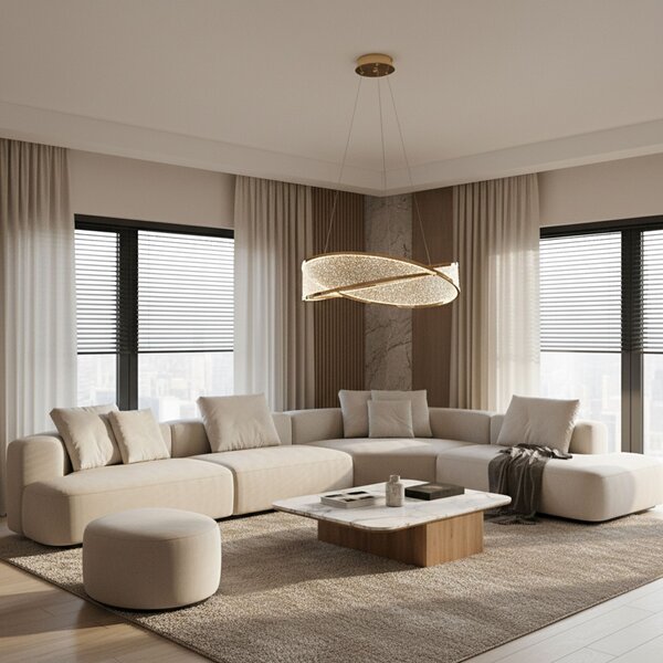 Toolight Rea, Stropní svítidlo G136-CP 50cm GOLD, OSW-02620