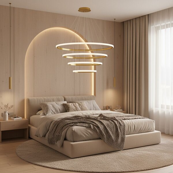 Toolight Rea, Závěsná lampa LHJ009-CP4 GOLD, OSW-50072