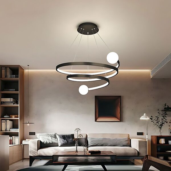 Toolight Rea, Závěsná lampa LHJ029-CP BLACK, OSW-50047