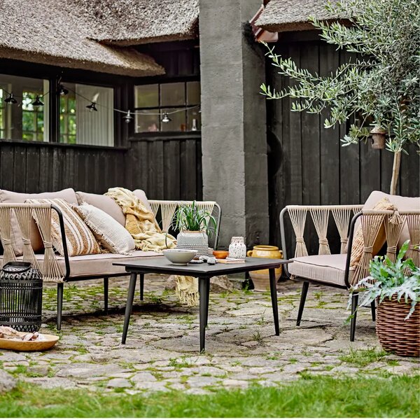 Béžové zahradní lounge křeslo Bloomingville Pavone