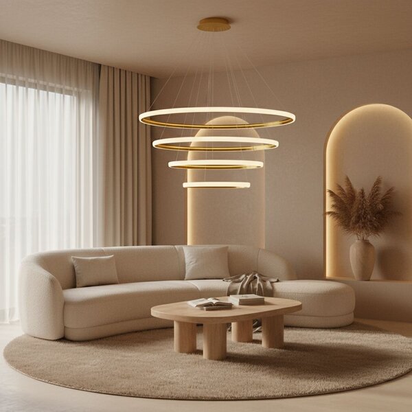 Toolight Rea, Závěsná lampa LHJ009-CP4 GOLD, OSW-50072