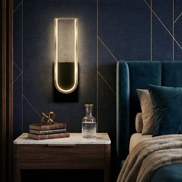 Toolight Toolight, LED nástěnné svítidlo 10W, 4000K, APP1782-W, zlatá matná-černá, OSW-06359