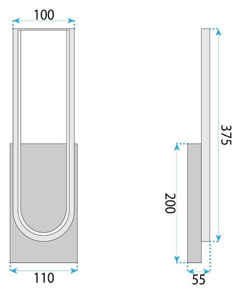 Toolight Toolight, LED nástěnné svítidlo 10W, 4000K, APP1782-W, zlatá matná-černá, OSW-06359