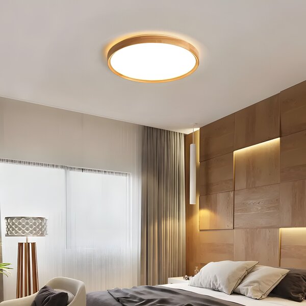 Toolight Toolight, LED stropní svítidlo 40cm, 24W, 4000lm, G116-C, přírodní hnědá-bílá, OSW-06382