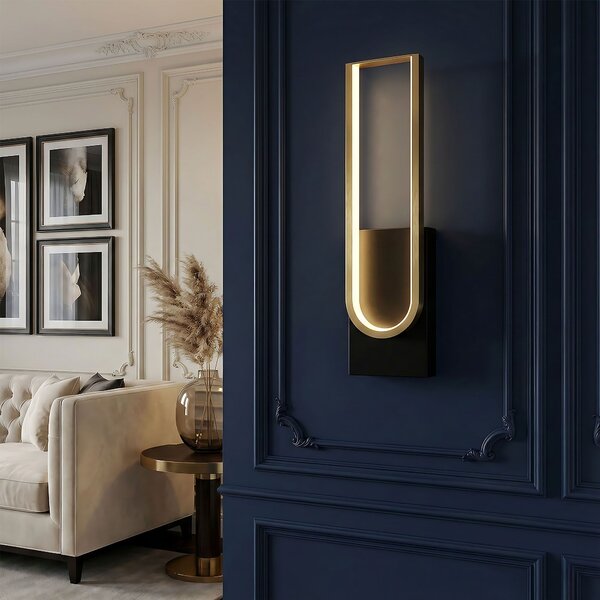 Toolight Toolight, LED nástěnné svítidlo 10W, 4000K, APP1782-W, zlatá matná-černá, OSW-06359