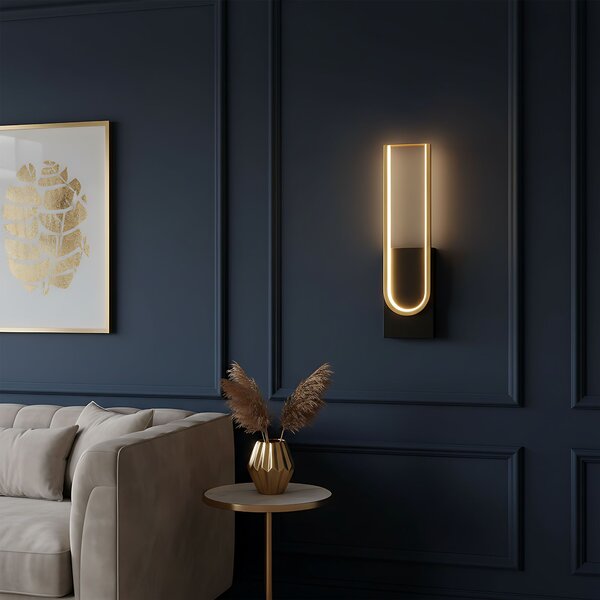 Toolight Toolight, LED nástěnné svítidlo 10W, 4000K, APP1782-W, zlatá matná-černá, OSW-06359