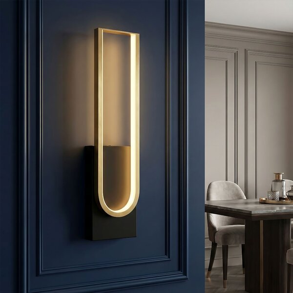 Toolight Toolight, LED nástěnné svítidlo 10W, 4000K, APP1782-W, zlatá matná-černá, OSW-06359