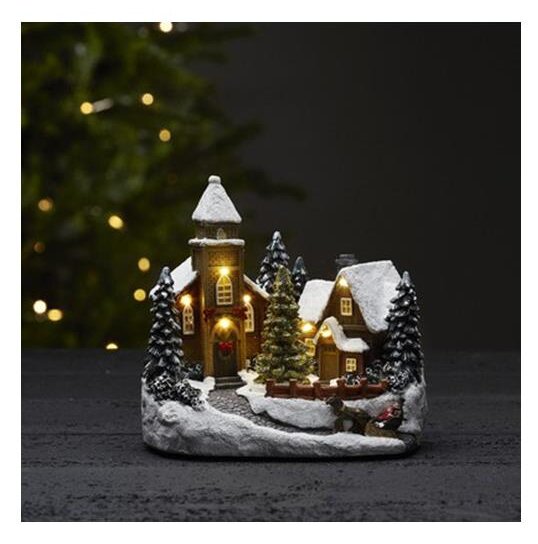 Eglo 411239 - LED Vánoční dekorace CHURCHVILLE 7xLED/0,03W/3xAA EG411239