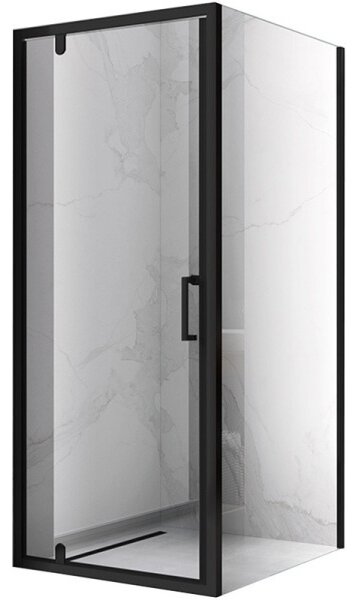 BPS-koupelny Čtvercový sprchový kout HYD-OK04B-BL 80x80 černá/transparent - bez vaničky