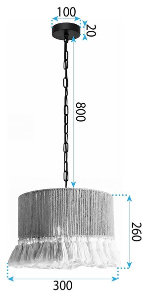 Toolight Toolight, stropní svítidlo 30cm, 1xE27, APP1736-1CP, černá-hnědá, OSW-05122