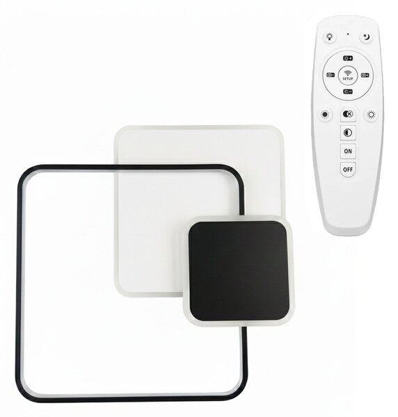 Toolight Toolight, LED stropní svítidlo + dálkové ovládání, APP1712-C, černá matná, OSW-04041