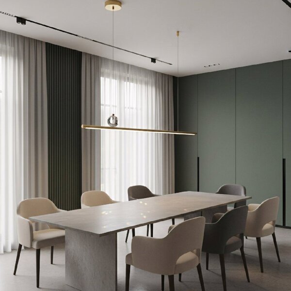 Toolight Toolight, LED stropní svítidlo 90cm, APP1778-CP, zlatá matná, OSW-04056