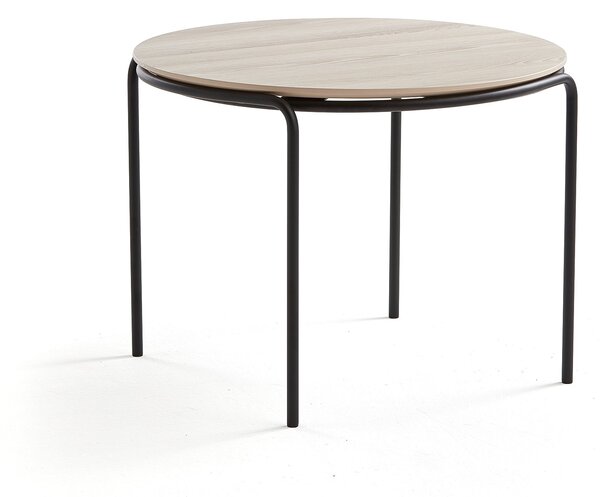 AJ Produkty Konferenční stolek ASHLEY, Ø770 mm, výška 530 mm, černá, jasan