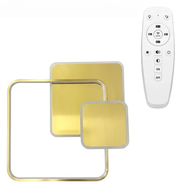 Toolight Toolight, LED stropní svítidlo + dálkové ovládání, APP1714-C, zlatá matná, OSW-04043