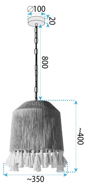Toolight Toolight, stropní svítidlo 30cm, 1xE27, APP1734-1CP, černá-hnědá, OSW-04044