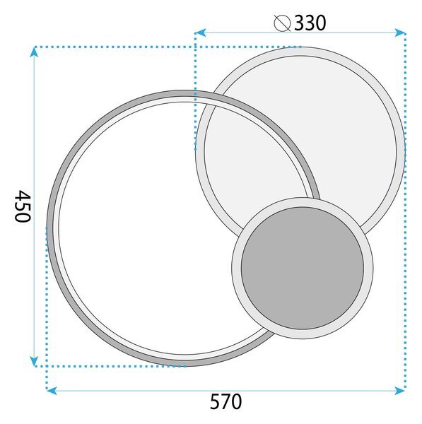Toolight Stropní LED osvětlení APP1709-C černá