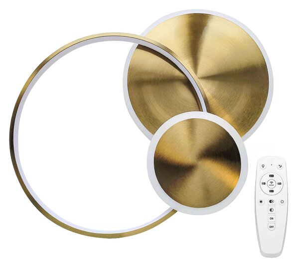 Toolight Toolight, LED stropní svítidlo + dálkové ovládání, APP1711-C, zlatá matná, OSW-04040