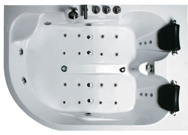 BPS-koupelny Hydromasážní vířivá vana Carmen 631LH 180x120 s ohřevem vody, pravá