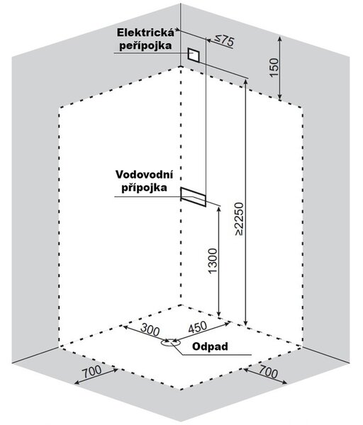 BPS-koupelny Hydromasážní box HYD-R71B 80, 80x80 bez sauny