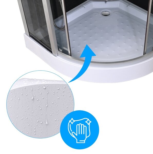 BPS-koupelny Hydromasážní box HYD-R71B 80, 80x80 bez sauny