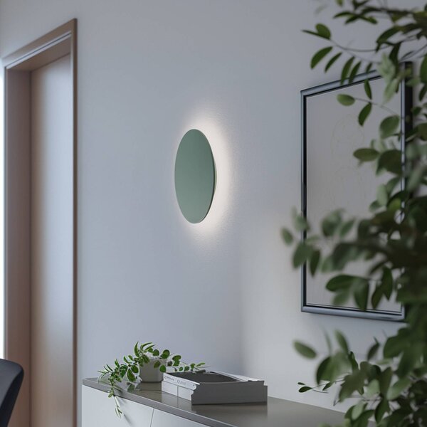 Argon LED nástěnné světlo Orios Plus, zelené, Ø 30 cm, ocel, Zelená, Obývací pokoj / jídelna, kov, Moderní
