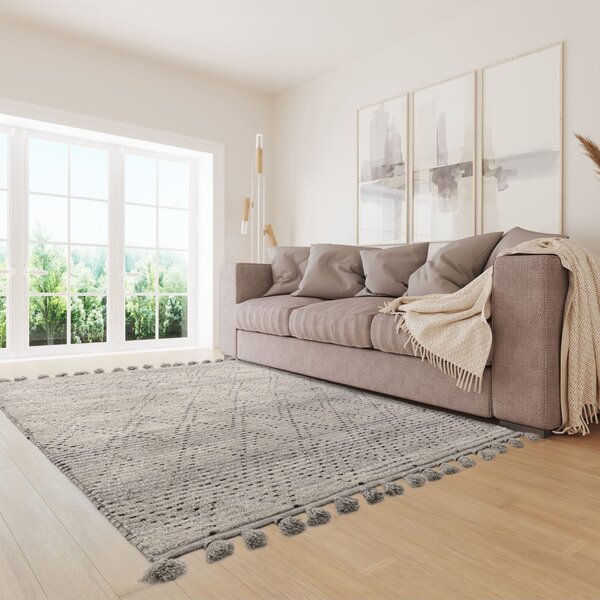 Tribeca Design Kusový koberec Livan Grey Black Diamond Rozměry: 120x170 cm