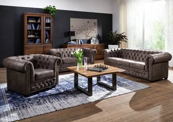 Chesterfield Oxford: Pohovka 2M Dark Brown