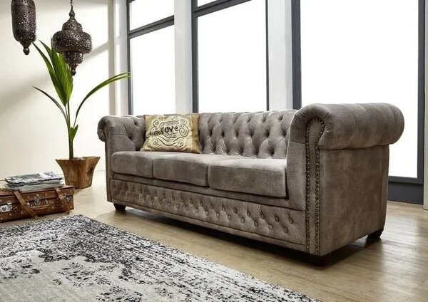 Chesterfield Oxford: Pohovka 3M Silver