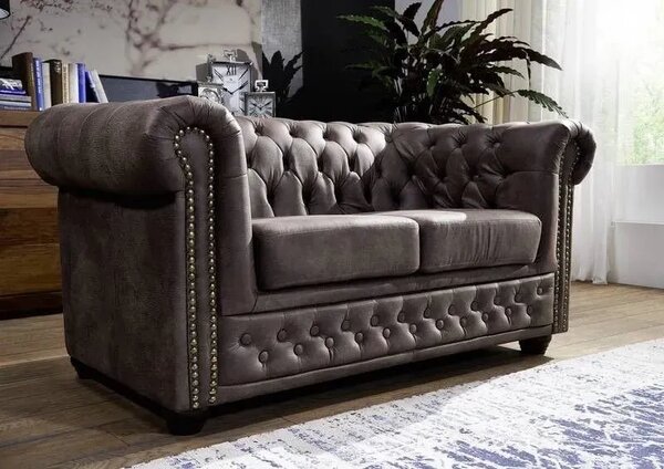 Chesterfield Oxford: Pohovka 2M Dark Brown