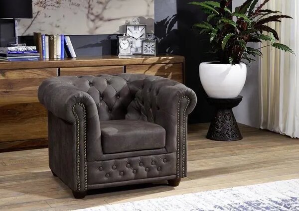 Chesterfield Oxford: Křeslo 1M Dark Brown