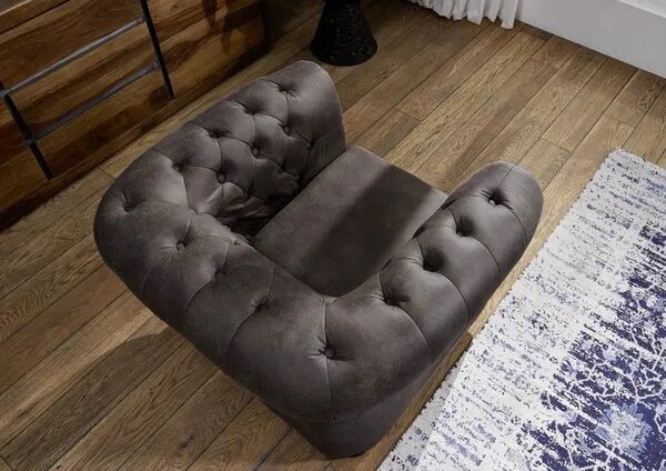Chesterfield Oxford: Křeslo 1M Dark Brown