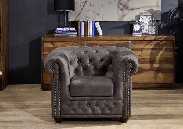 Chesterfield Oxford: Křeslo 1M Dark Brown