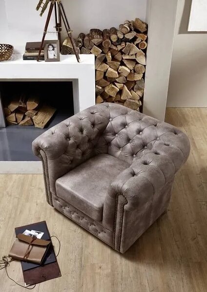 Chesterfield Oxford: Křeslo 1M Silver