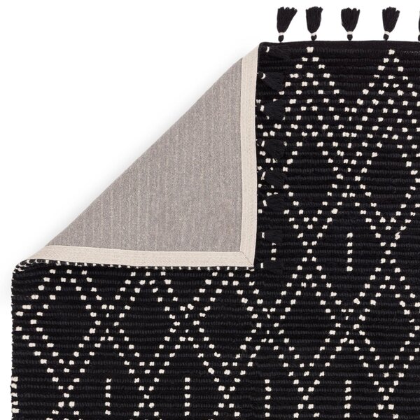 Tribeca Design Kusový koberec Livan Black Cream Diamond Rozměry: 120x170 cm