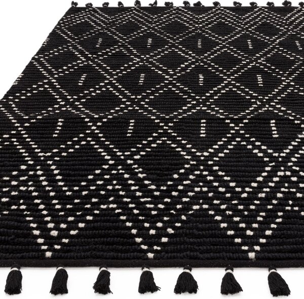 Tribeca Design Kusový koberec Livan Black Cream Diamond Rozměry: 120x170 cm