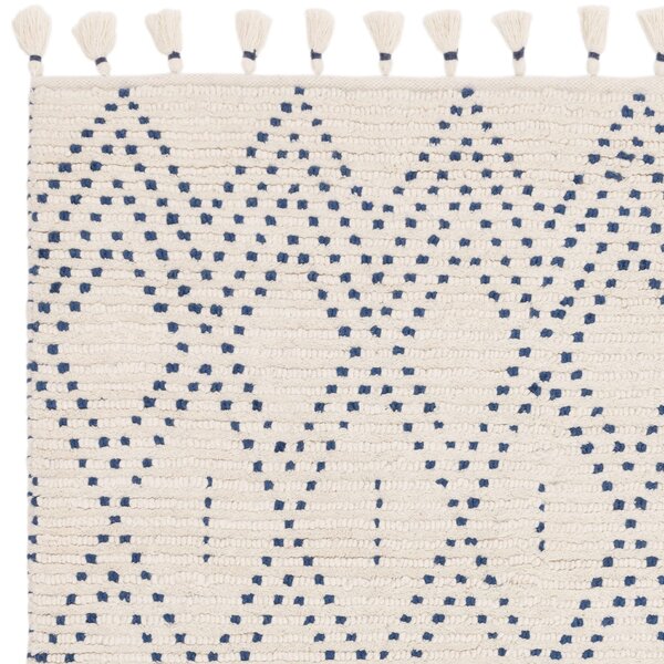Tribeca Design Kusový koberec Livan Cream Blue Diamond Rozměry: 120x170 cm