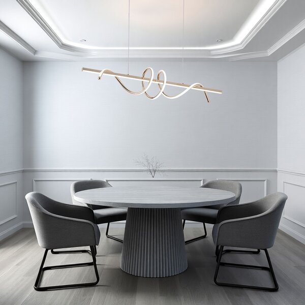 Toolight Toolight, LED závěsné svítidlo 100cm, 70W, 4500lm, G065-CP, zlatá, OSW-08698