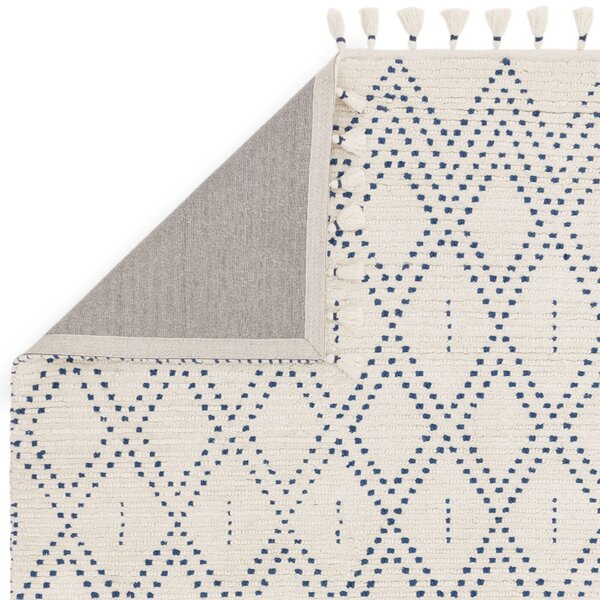 Tribeca Design Kusový koberec Livan Cream Blue Diamond Rozměry: 120x170 cm