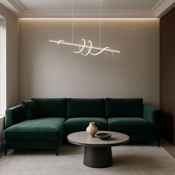 Toolight Toolight, LED závěsné svítidlo 100cm, 70W, 4500lm, G065-CP, zlatá, OSW-08698