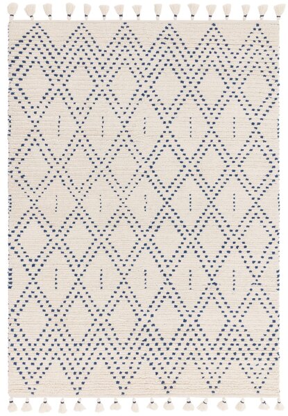 Tribeca Design Kusový koberec Livan Cream Blue Diamond Rozměry: 120x170 cm