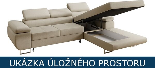 Rohová rozkládací sedací souprava Atila - Monolith 70 Varianta: Levá