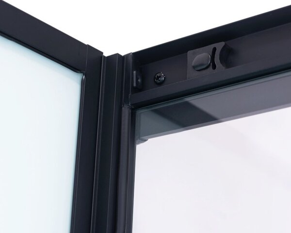 BPS-koupelny Hydromasážní box HYD-AL100 levý, 100x80 cm, černá/transparent