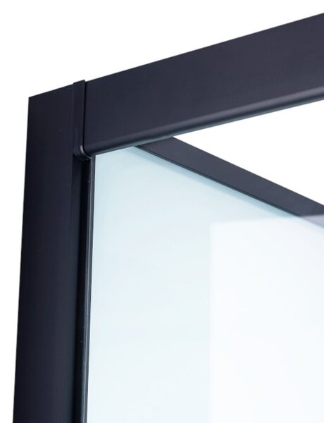 BPS-koupelny Hydromasážní box HYD-AL100 levý, 100x80 cm, černá/transparent